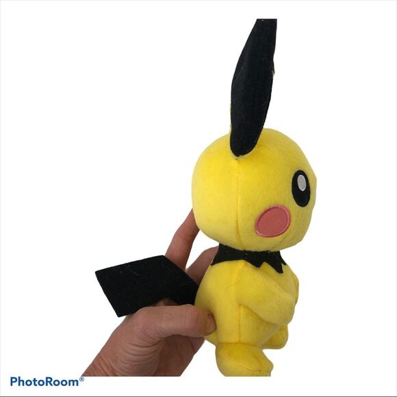 Pokémon Pikachu Plush 2015 Tomy Pokemon Stuffed Animal Yellow Black Toy Anime - Picture 5 of 12